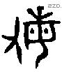 敏 Bronze characters