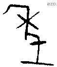 年 Bronze characters