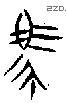 馬 Bronze characters