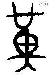 黄 Bronze characters