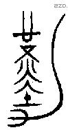勤 Bronze characters