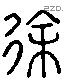 徐 Liushutong characters