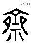 齋 Liushutong characters