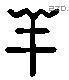 羊 Liushutong characters