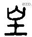 皇 Liushutong characters