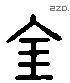 金 Liushutong characters