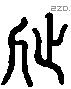 仰 Liushutong characters