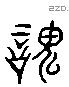 媿 Liushutong characters