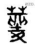 蓌 Liushutong characters