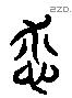 怵 Liushutong characters