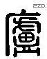 庐 Liushutong characters