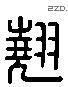 翘 Liushutong characters