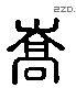 乔 Liushutong characters