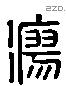 瘳 Liushutong characters