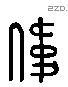 偉 Liushutong characters