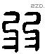 弱 Liushutong characters