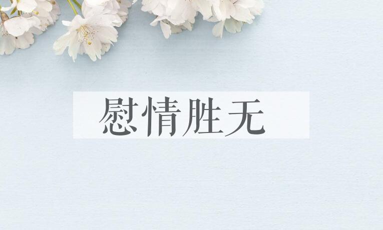 成语慰情胜无是什么意思？
