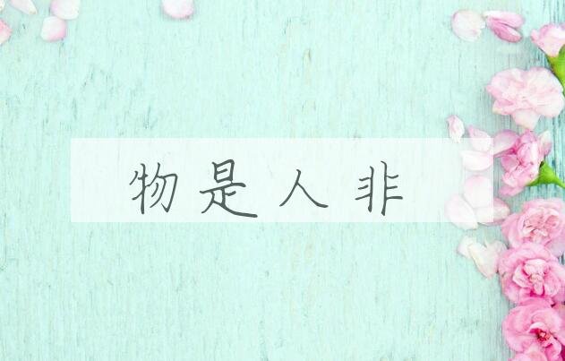 成语物是人非是什么意思？