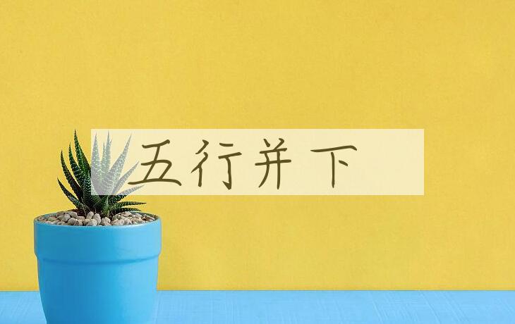 成语五行并下是什么意思？