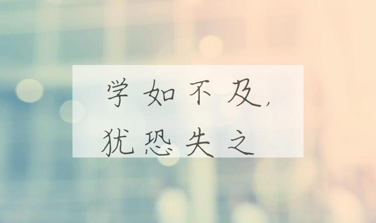成语学如不及，犹恐失之是什么意思？