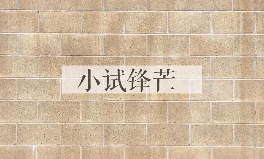 成语小试锋芒是什么意思？