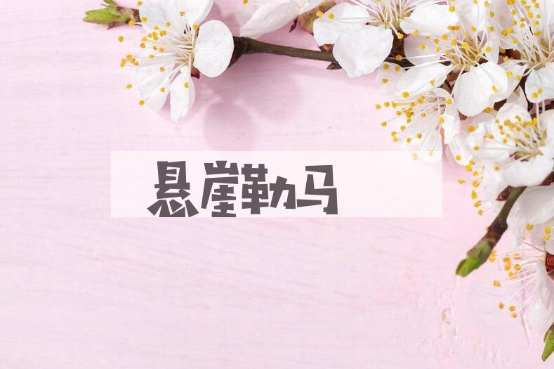 成语悬崖勒马是什么意思？