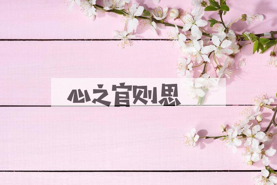 成语心之官则思是什么意思？