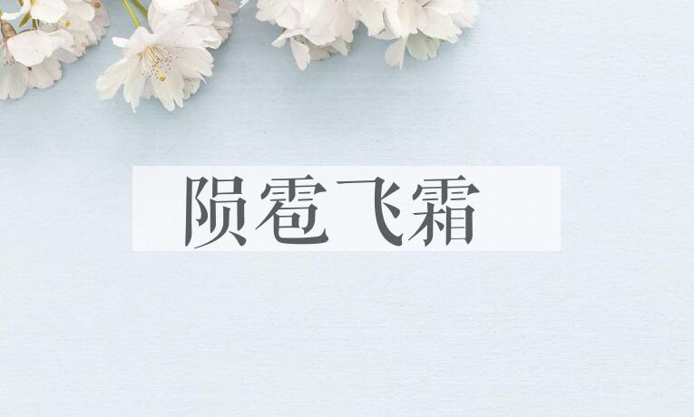 成语陨雹飞霜是什么意思？