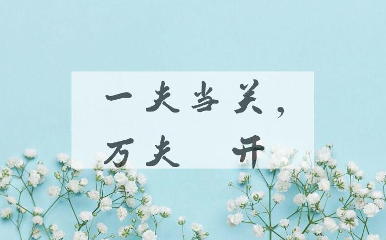 成语一夫当关，万夫莫开是什么意思？