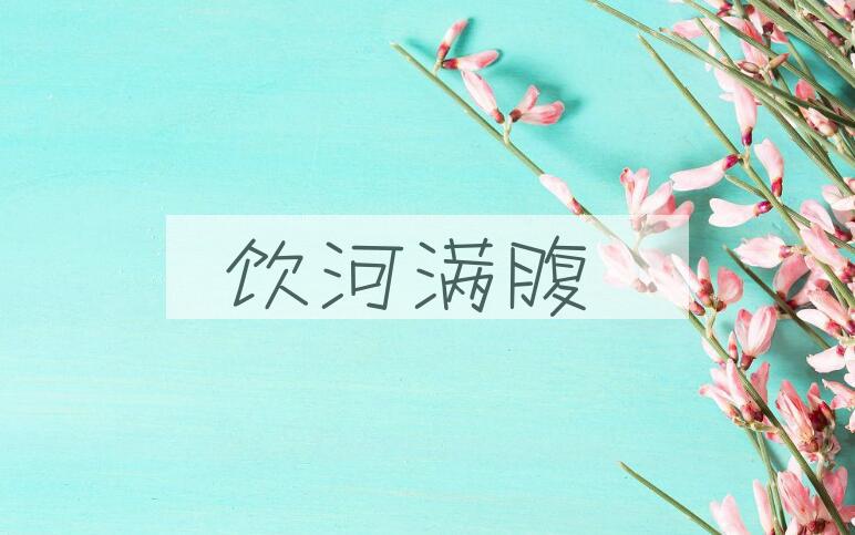 成语饮河满腹是什么意思？