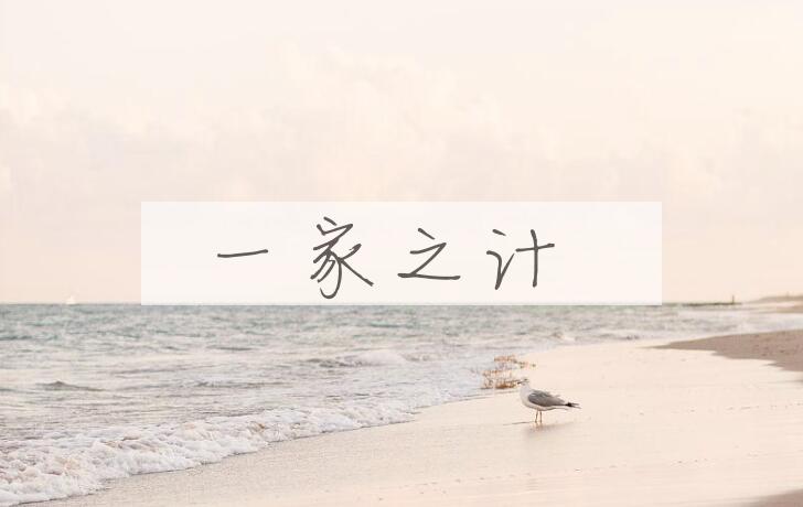 成语一家之计是什么意思？