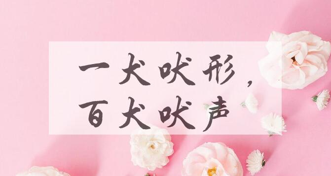 成语一犬吠形，百犬吠声是什么意思？