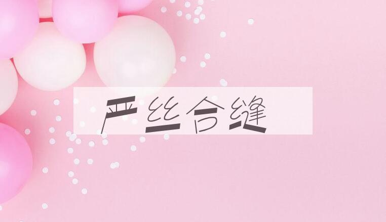 成语严丝合缝是什么意思？