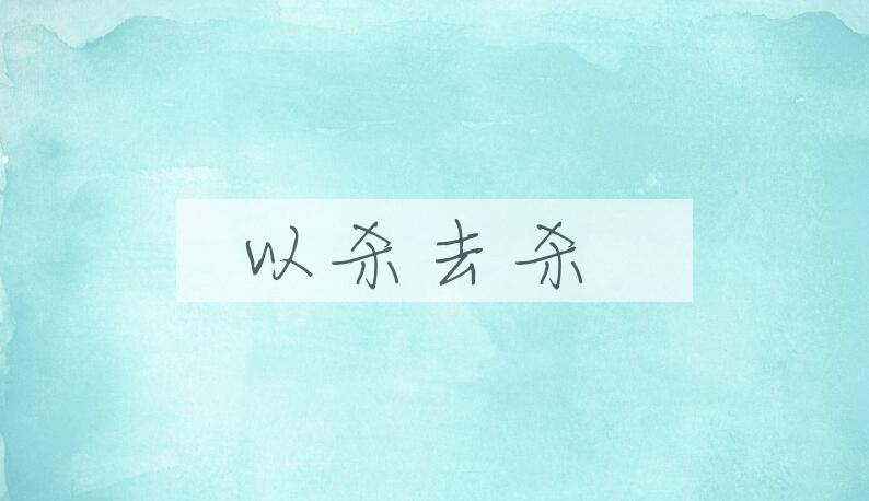 成语以杀去杀是什么意思？