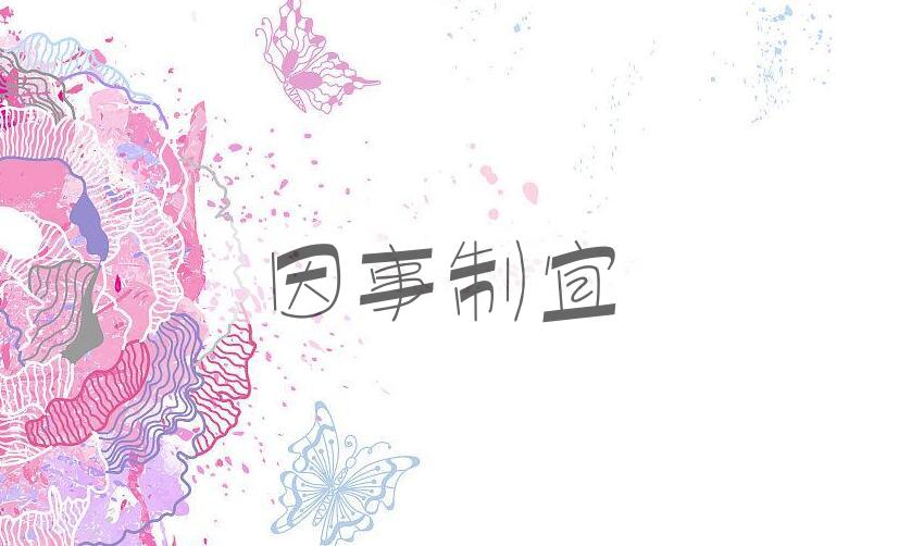 成语因事制宜是什么意思？