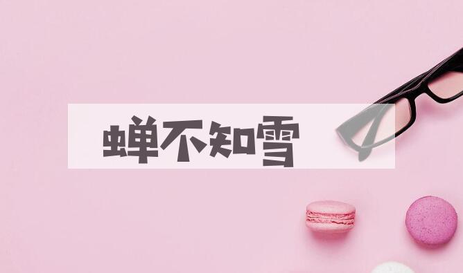 成语蝉不知雪是什么意思？