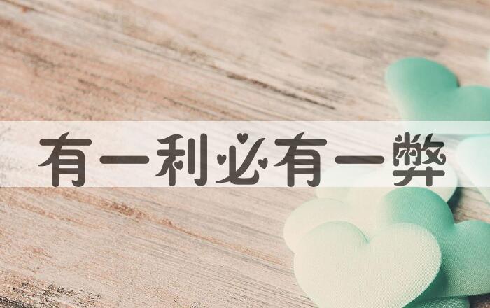 成语有一利必有一弊是什么意思？