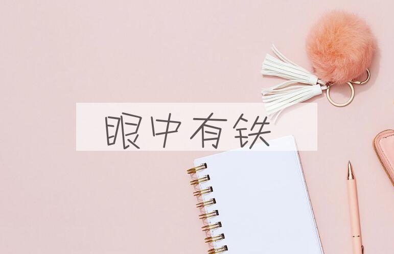 成语眼中有铁是什么意思？