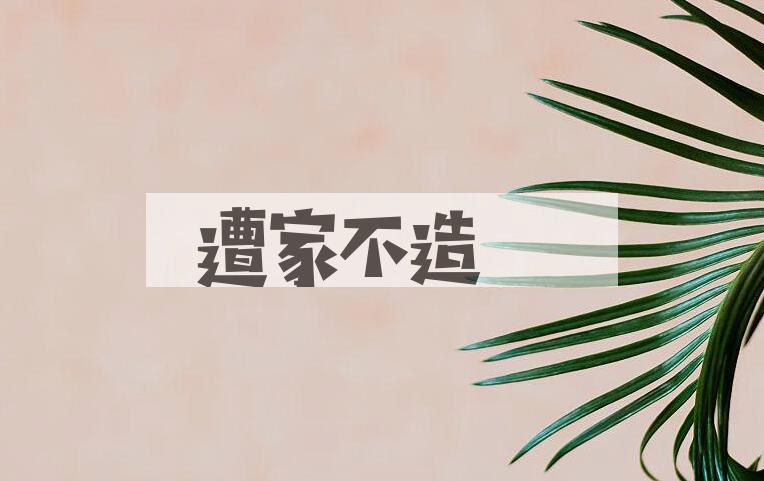 成语遭家不造是什么意思？