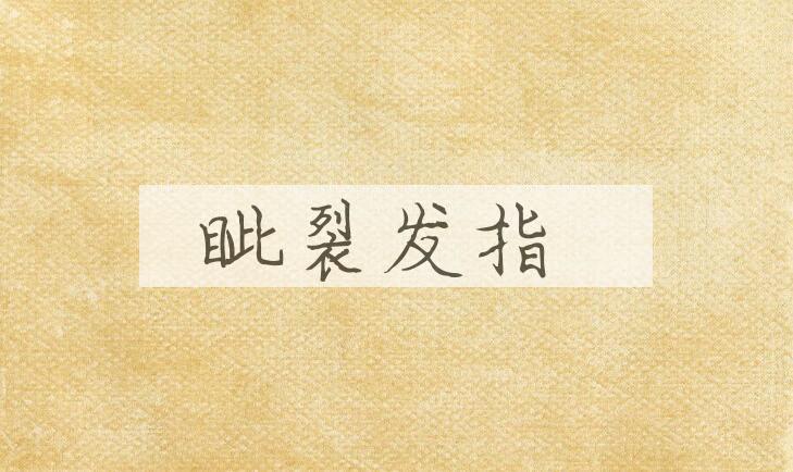 成语眦裂发指是什么意思？