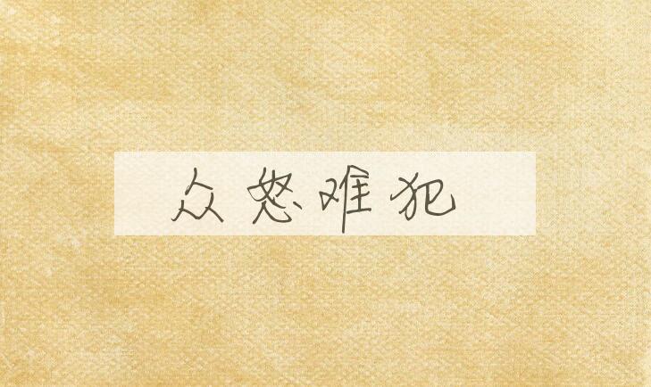 成语众怒难犯是什么意思？
