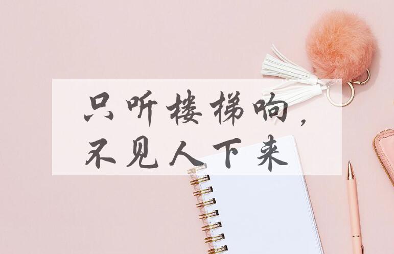 成语只听楼梯响，不见人下来是什么意思？