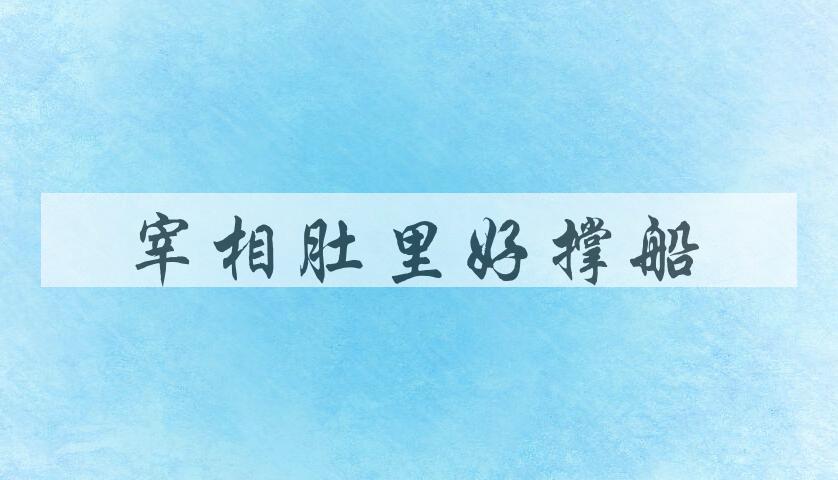 成语宰相肚里好撑船是什么意思？