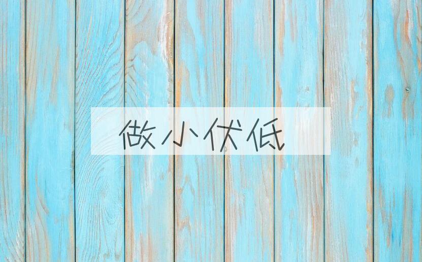 成语做小伏低是什么意思？