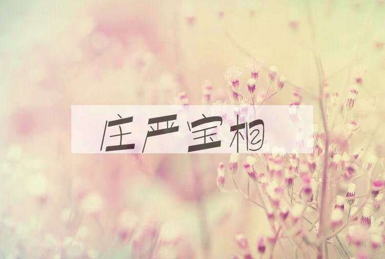 成语庄严宝相是什么意思？