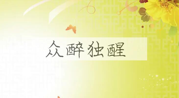 成语众醉独醒是什么意思？