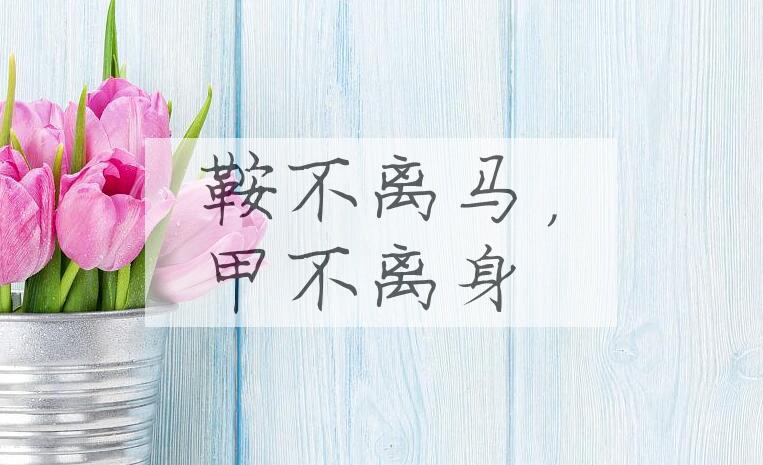 成语鞍不离马，甲不离身是什么意思？