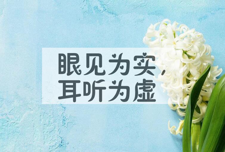 成语眼见为实，耳听为虚是什么意思？