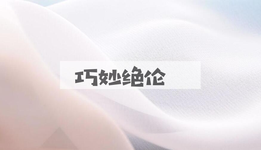 成语巧妙绝伦是什么意思？