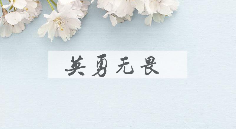 成语英勇无畏是什么意思？